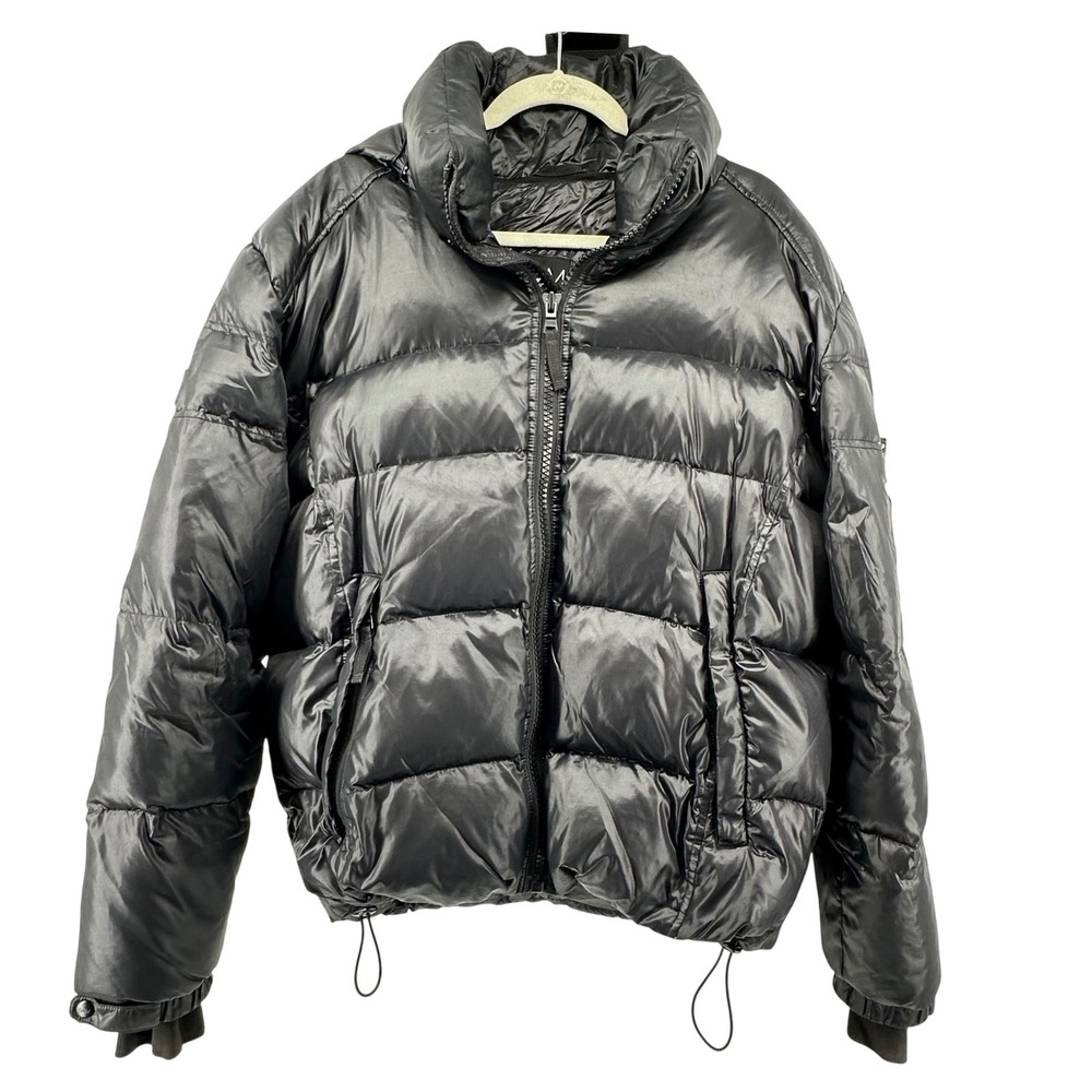 SAM New York Freestyle Down Puffer Jacket Mens XL Black Gorpcore Streetwear Read